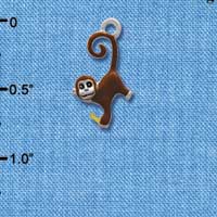 C2619* - Hanging Monkey (Left or Right) - Silver Charm